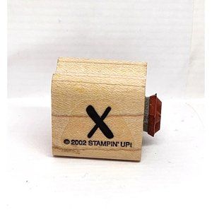 Vintage 2002 Upper Case & Lower Case Letter X Wooden/Rubber Stamp
